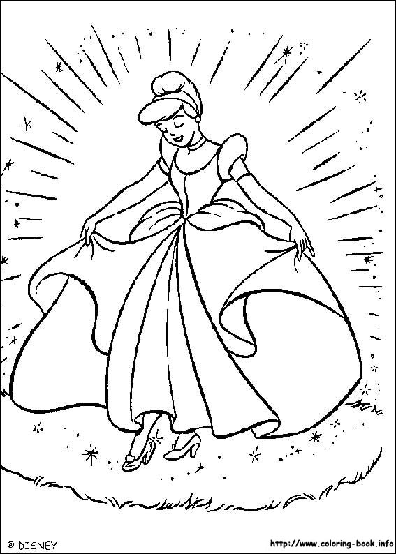 Cinderella coloring picture