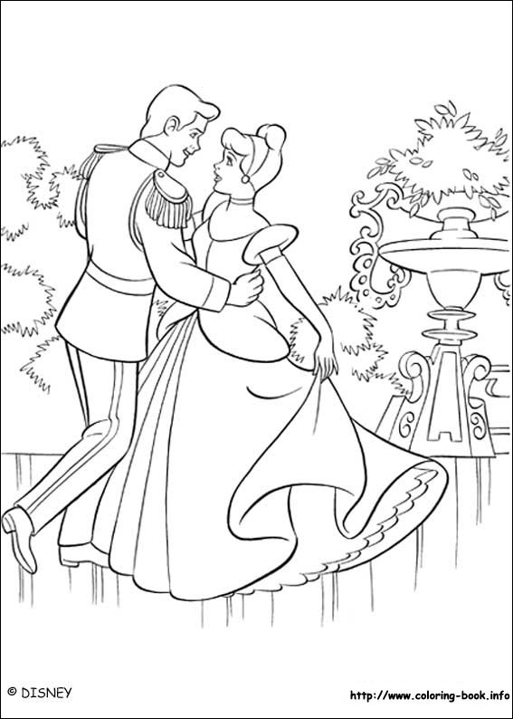 Cinderella coloring picture