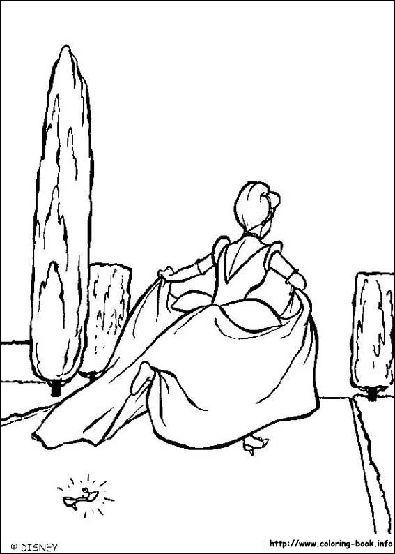 Cinderella coloring picture