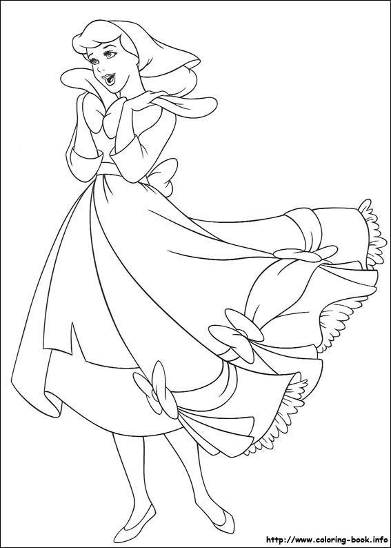 Cinderella coloring picture