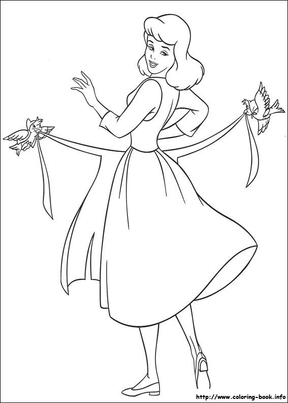 Cinderella coloring picture