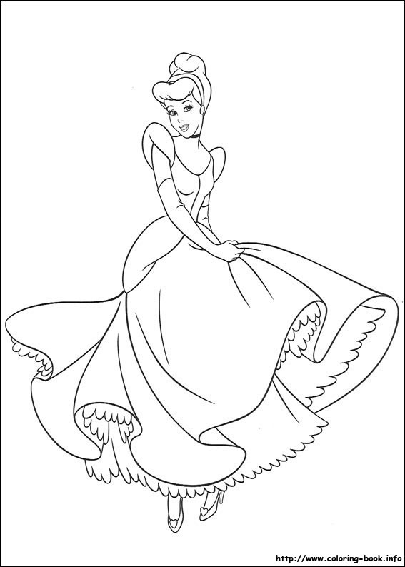 Cinderella coloring picture