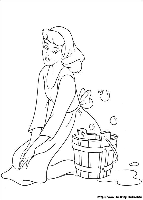 Cinderella coloring picture