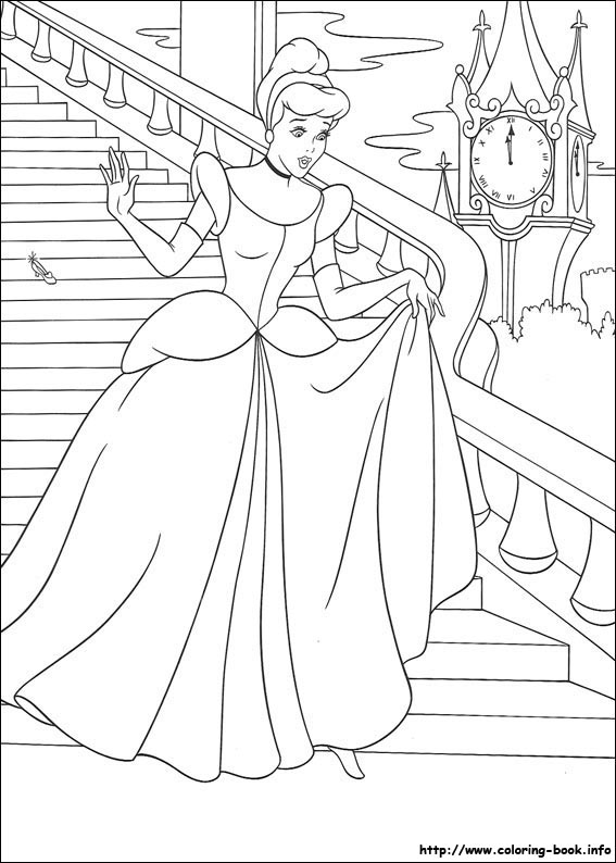 Cinderella coloring picture