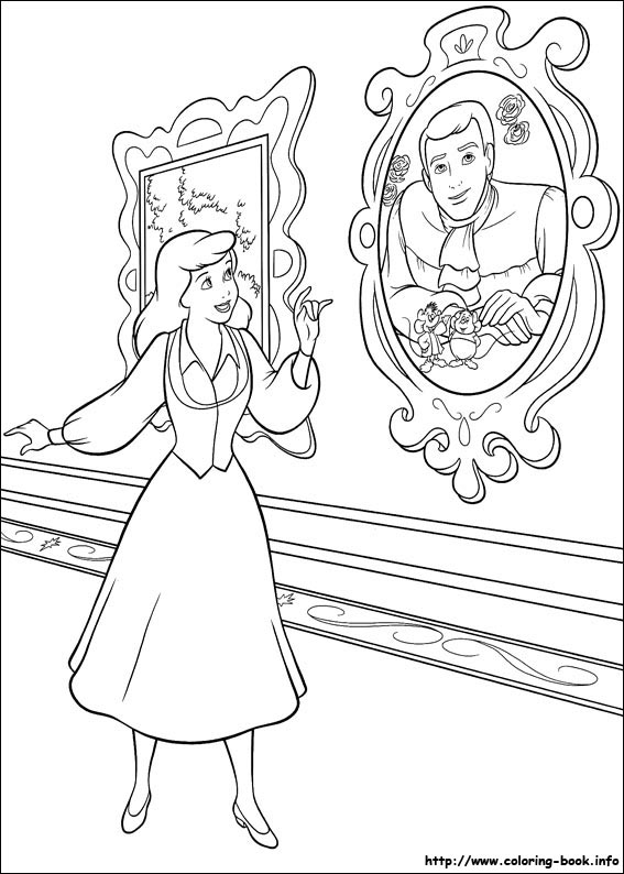 Cinderella coloring picture