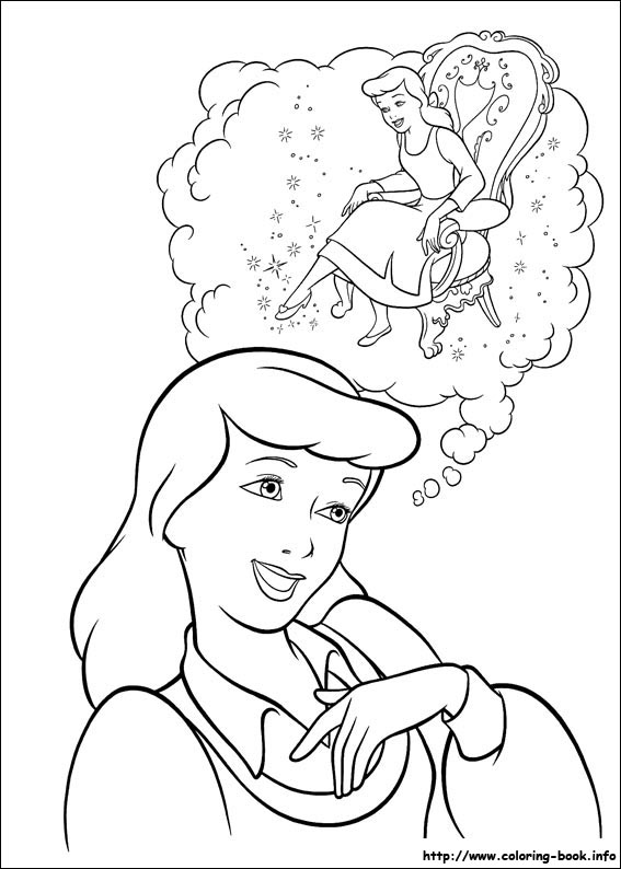 Cinderella coloring picture