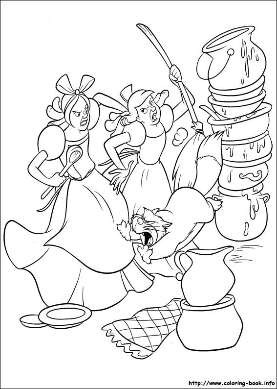 Cinderella coloring picture