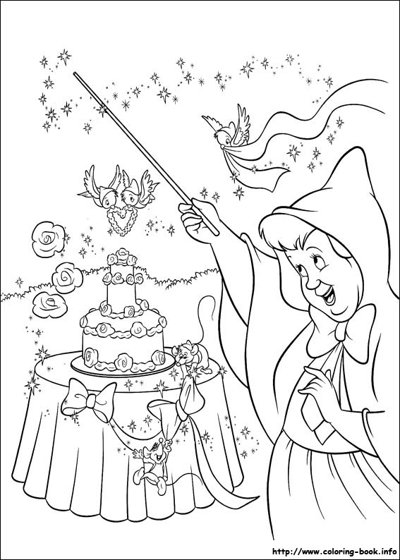 Cinderella coloring picture