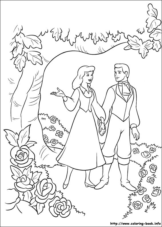 Cinderella coloring picture