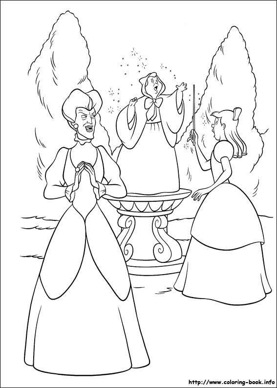 Cinderella coloring picture