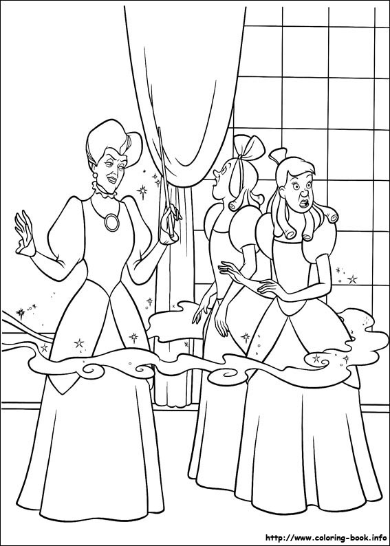 Cinderella coloring picture