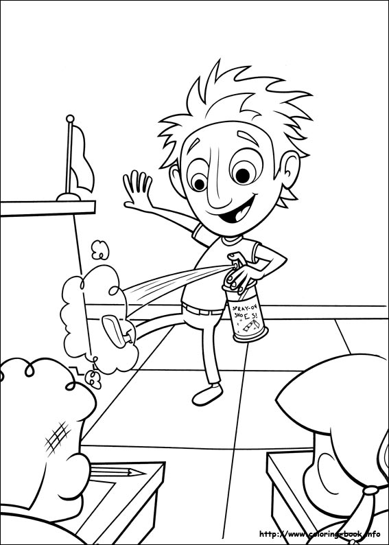 Cloudy with a chance of meatballs coloring picture