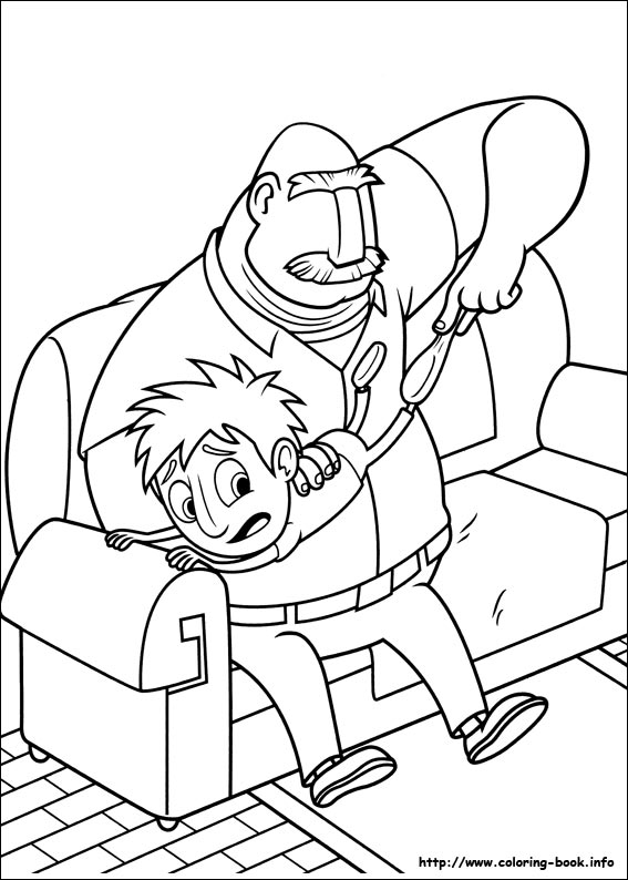 Cloudy with a chance of meatballs coloring picture