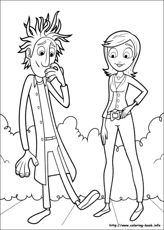 Cloudy with a chance of meatballs coloring picture