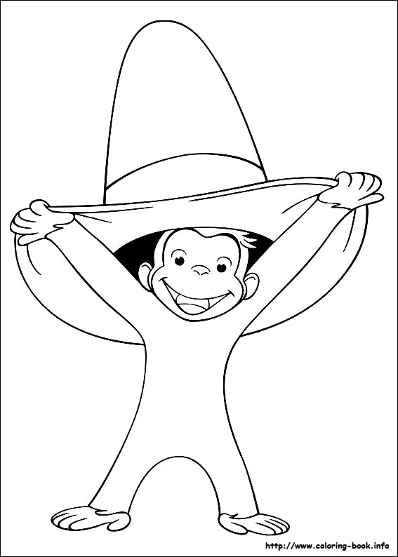 Curious George coloring picture