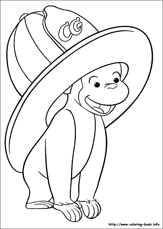 Curious George coloring picture