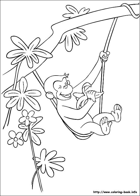 Curious George coloring picture