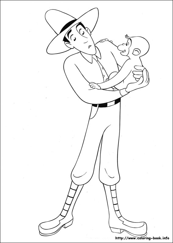 Curious George coloring picture