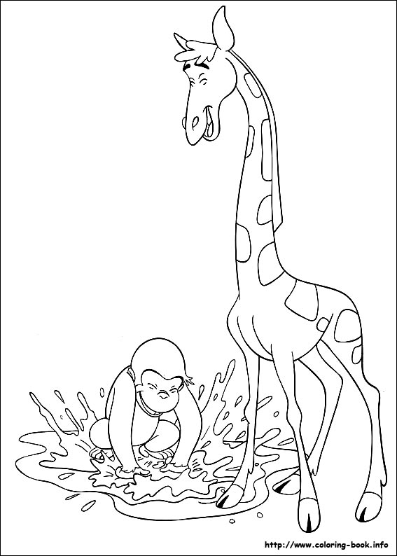 Curious George coloring picture