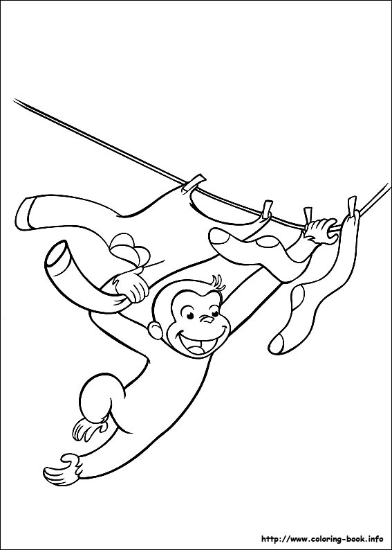 Curious George coloring picture