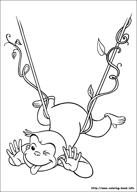 Curious George coloring picture