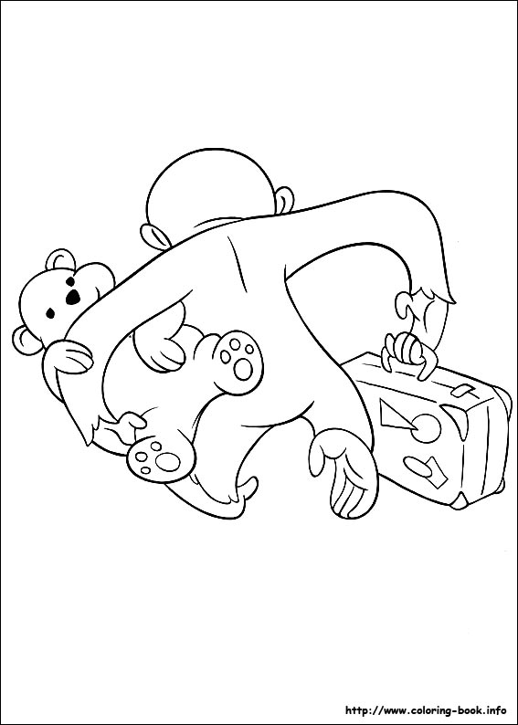 Curious George coloring picture