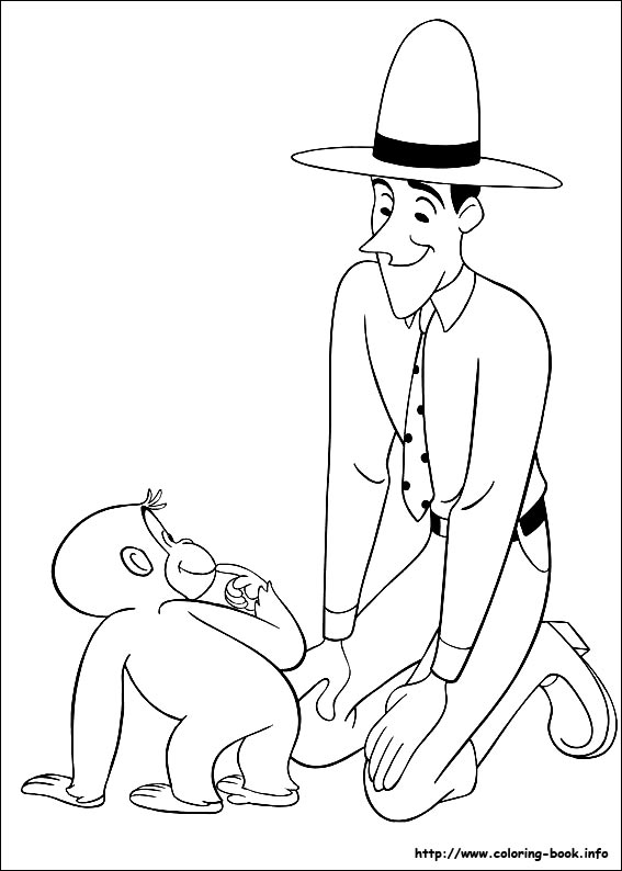 Curious George coloring picture