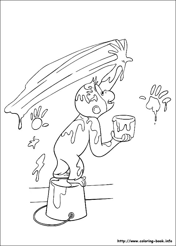 Curious George coloring picture