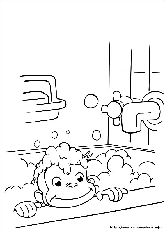 Curious George coloring picture