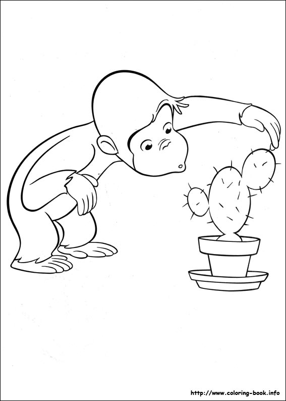 Curious George coloring picture