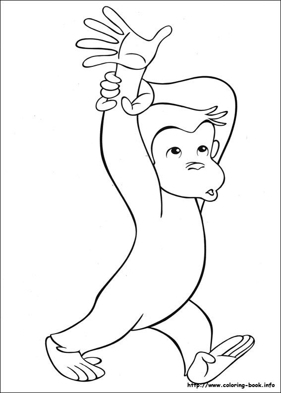 Curious George coloring picture