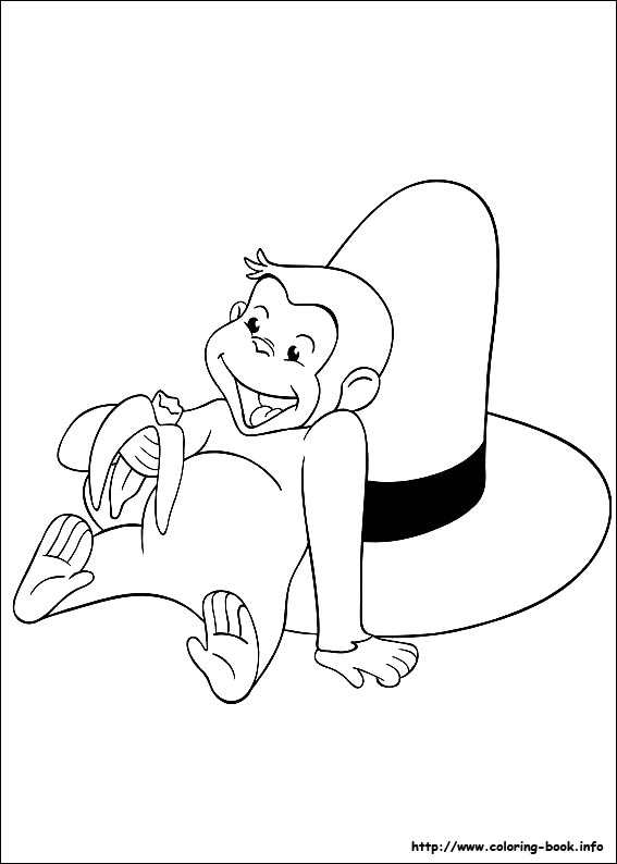 Curious George coloring picture