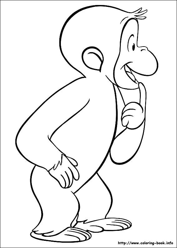 Curious George coloring picture