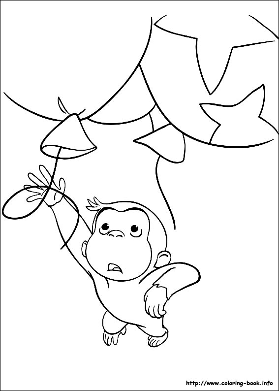 Curious George coloring picture