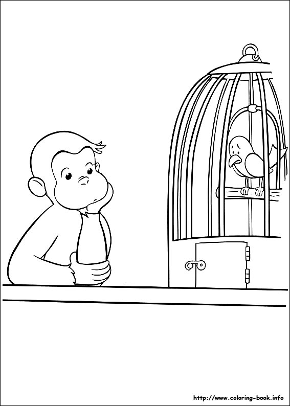 Curious George coloring picture