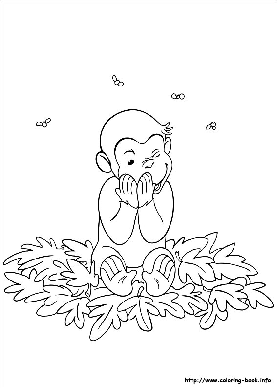 Curious George coloring picture