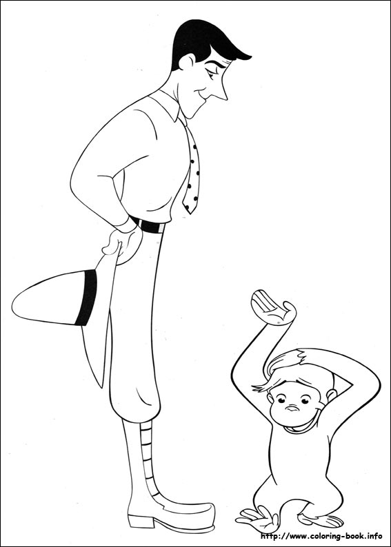 Curious George coloring picture