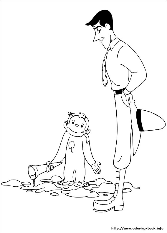 Curious George coloring picture