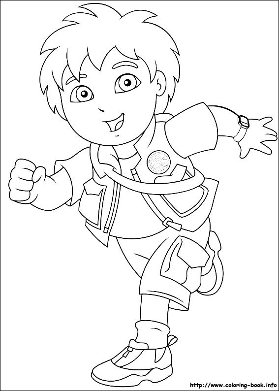 Go, Diego, go! coloring picture