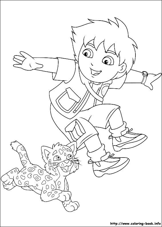 Go, Diego, go! coloring picture