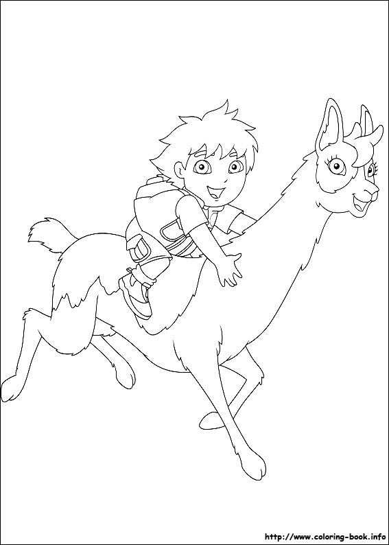 Go, Diego, go! coloring picture