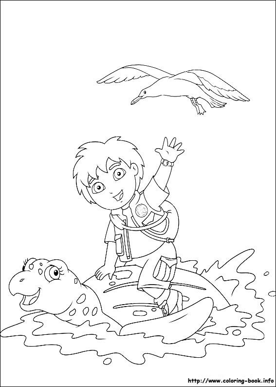 Go, Diego, go! coloring picture