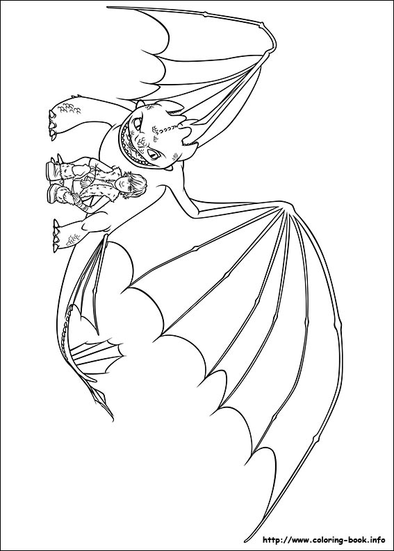 How to train your dragon coloring picture