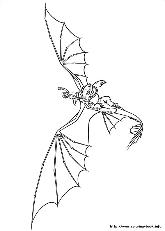 How to train your dragon coloring picture