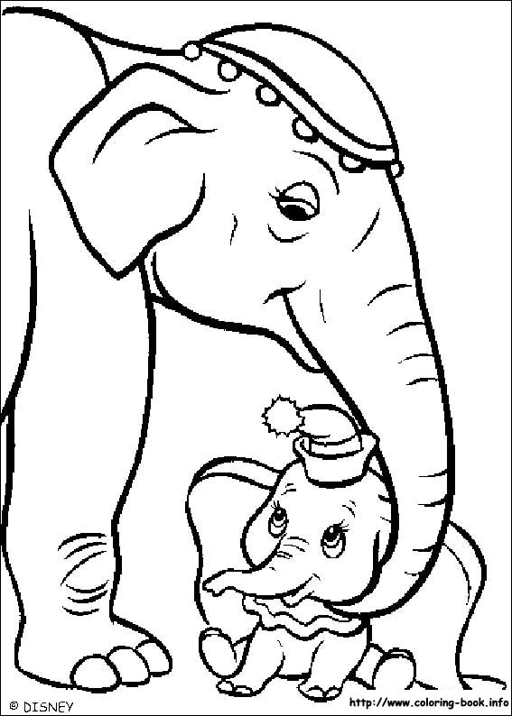 Dumbo coloring picture