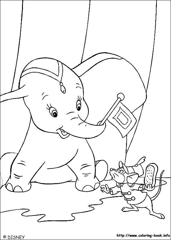 Dumbo coloring picture