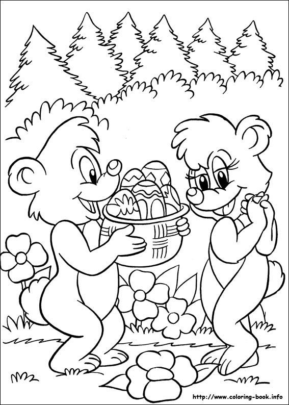 Easter coloring picture