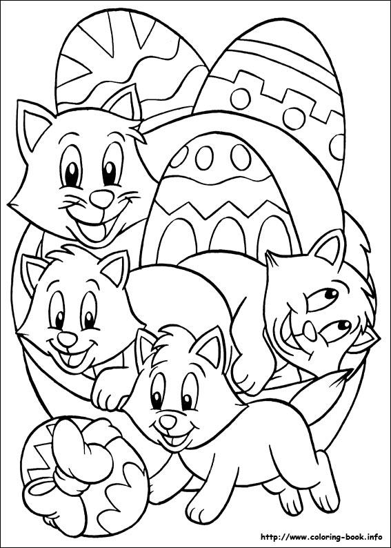 Easter coloring picture