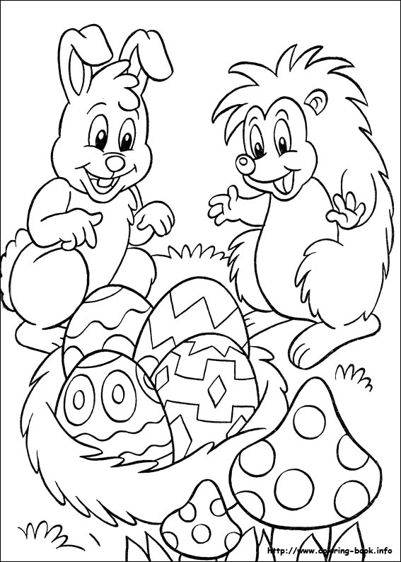 Easter coloring picture