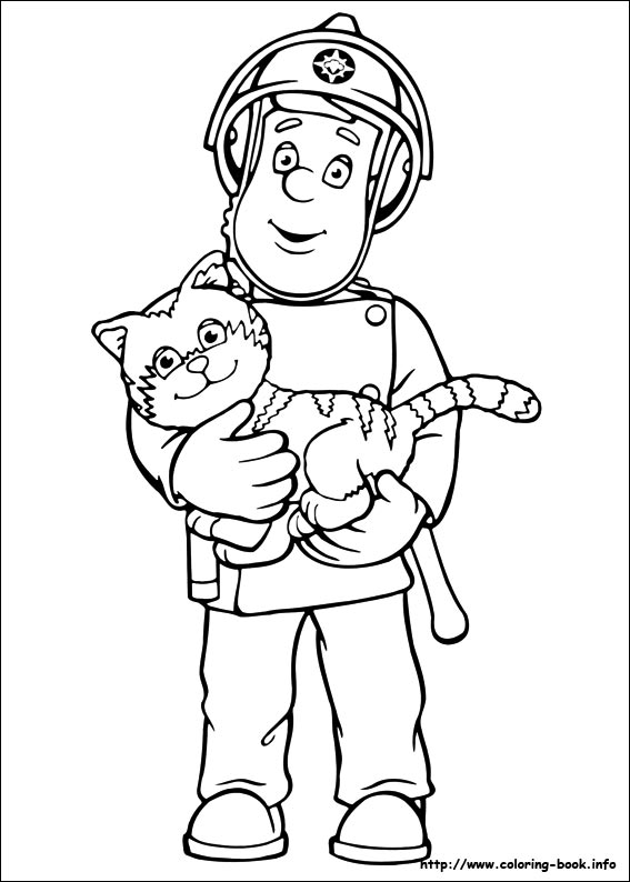 Fireman Sam coloring picture